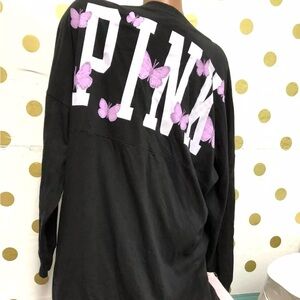 Vs Pink Butterfly Long Sleeve